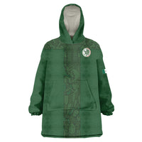 Mis Raices Mexico Football Custom Wearable Blanket Hoodie Aztec Calendar Line Art