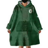 Mis Raices Mexico Football Custom Wearable Blanket Hoodie Aztec Calendar Line Art