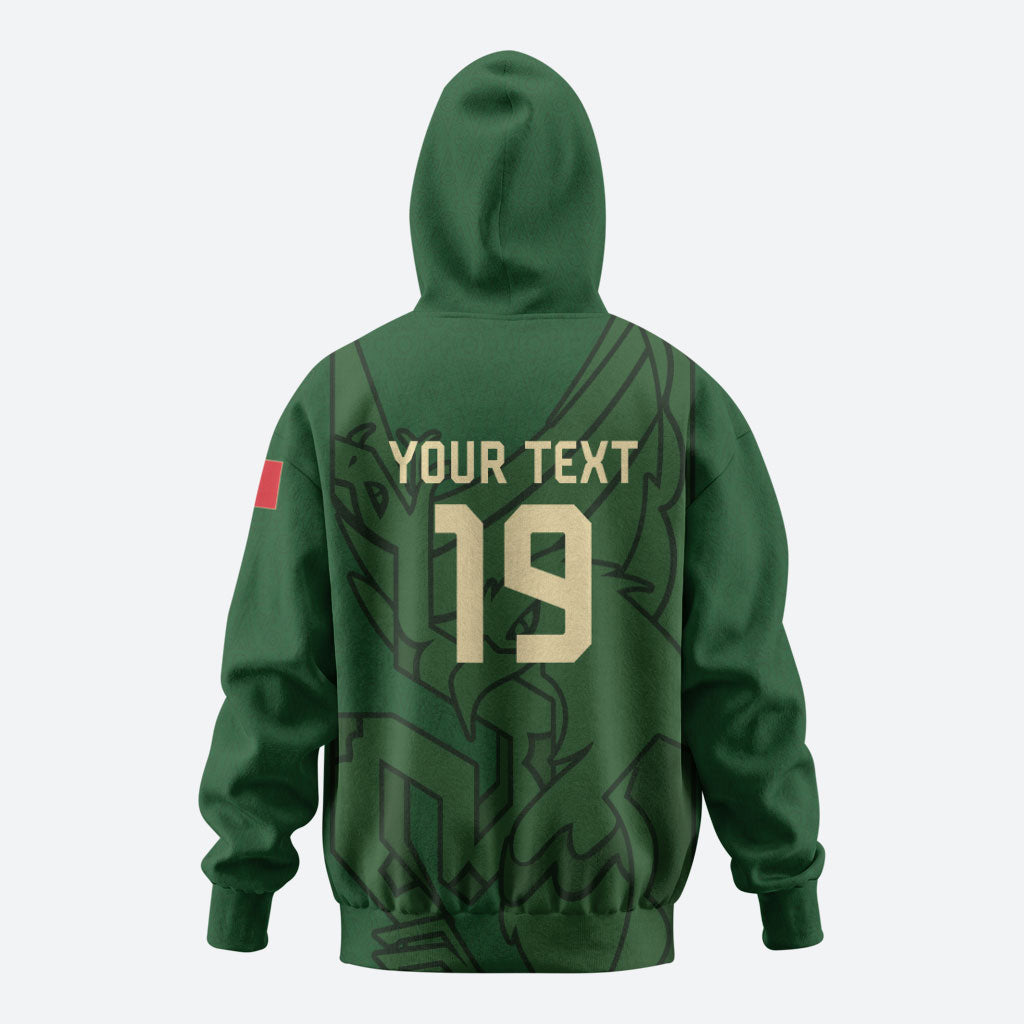 Mis Raices Mexico Football Custom Zip Hoodie Aztec Calendar Line Art