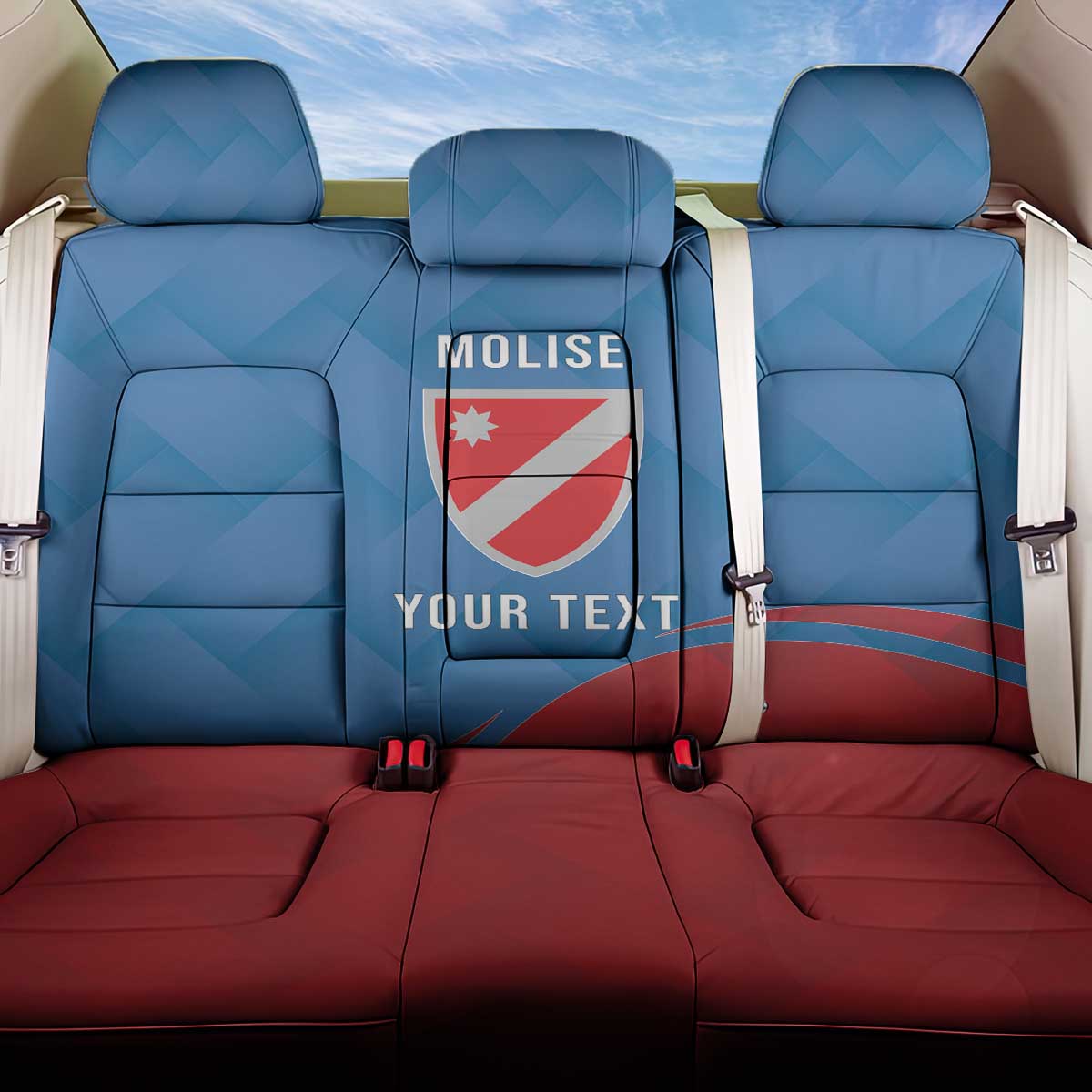 Personalized Italy Molise Back Car Seat Cover Flag Style - Wonder Print Shop