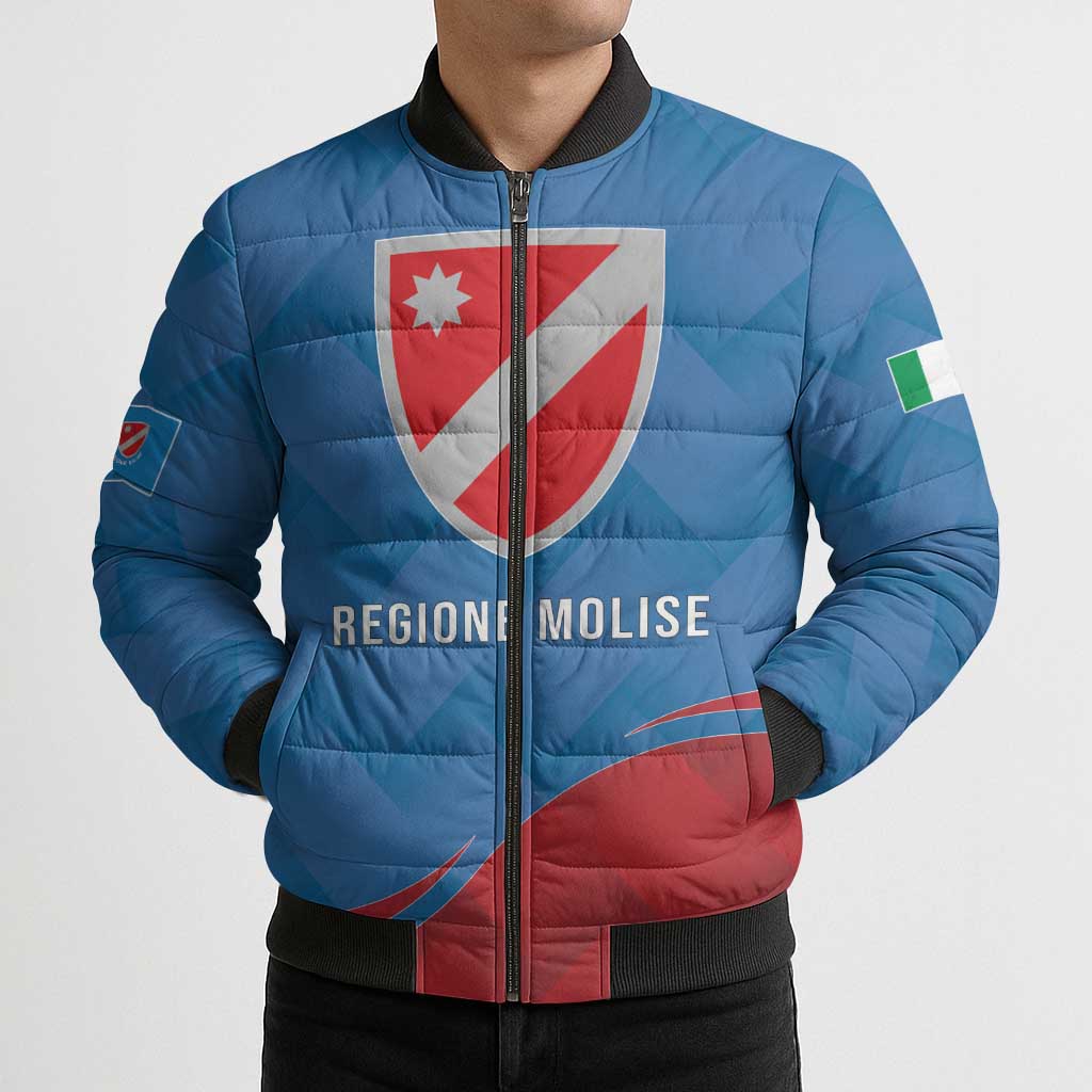 Personalized Italy Molise Bomber Puffer Jacket Flag Style - Wonder Print Shop
