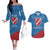 Personalized Italy Molise Couples Matching Off The Shoulder Long Sleeve Dress and Hawaiian Shirt Flag Style LT19