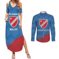 Personalized Italy Molise Couples Matching Summer Maxi Dress and Long Sleeve Button Shirt Flag Style LT19