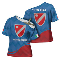 Personalized Italy Molise Cross Shoulder Shirt Flag Style - Wonder Print Shop