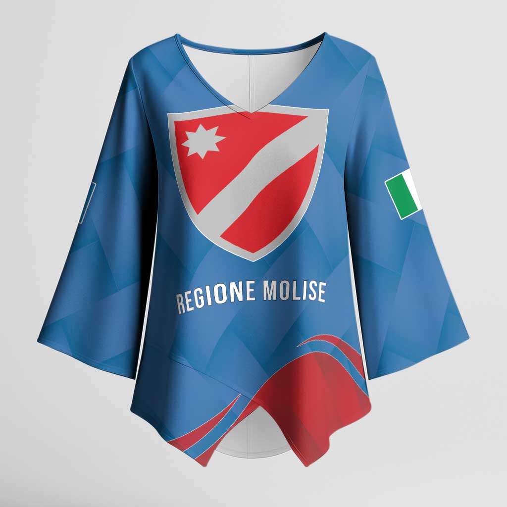 Personalized Italy Molise Kimono Sleeve Blouse Flag Style - Wonder Print Shop