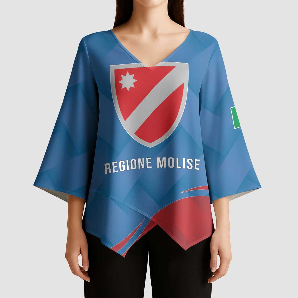 Personalized Italy Molise Kimono Sleeve Blouse Flag Style - Wonder Print Shop