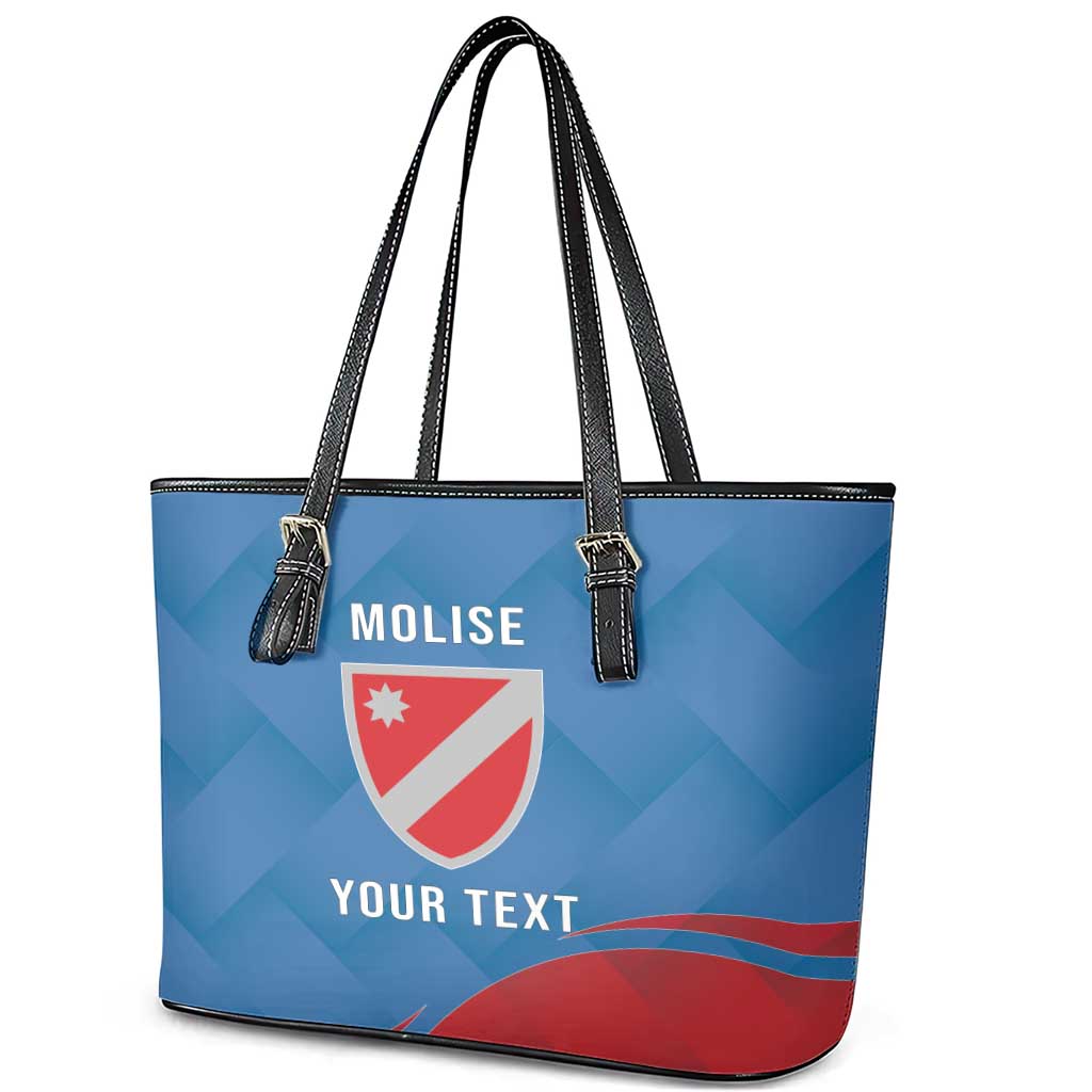 Personalized Italy Molise Leather Tote Bag Flag Style - Wonder Print Shop