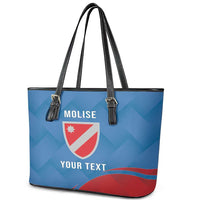 Personalized Italy Molise Leather Tote Bag Flag Style - Wonder Print Shop