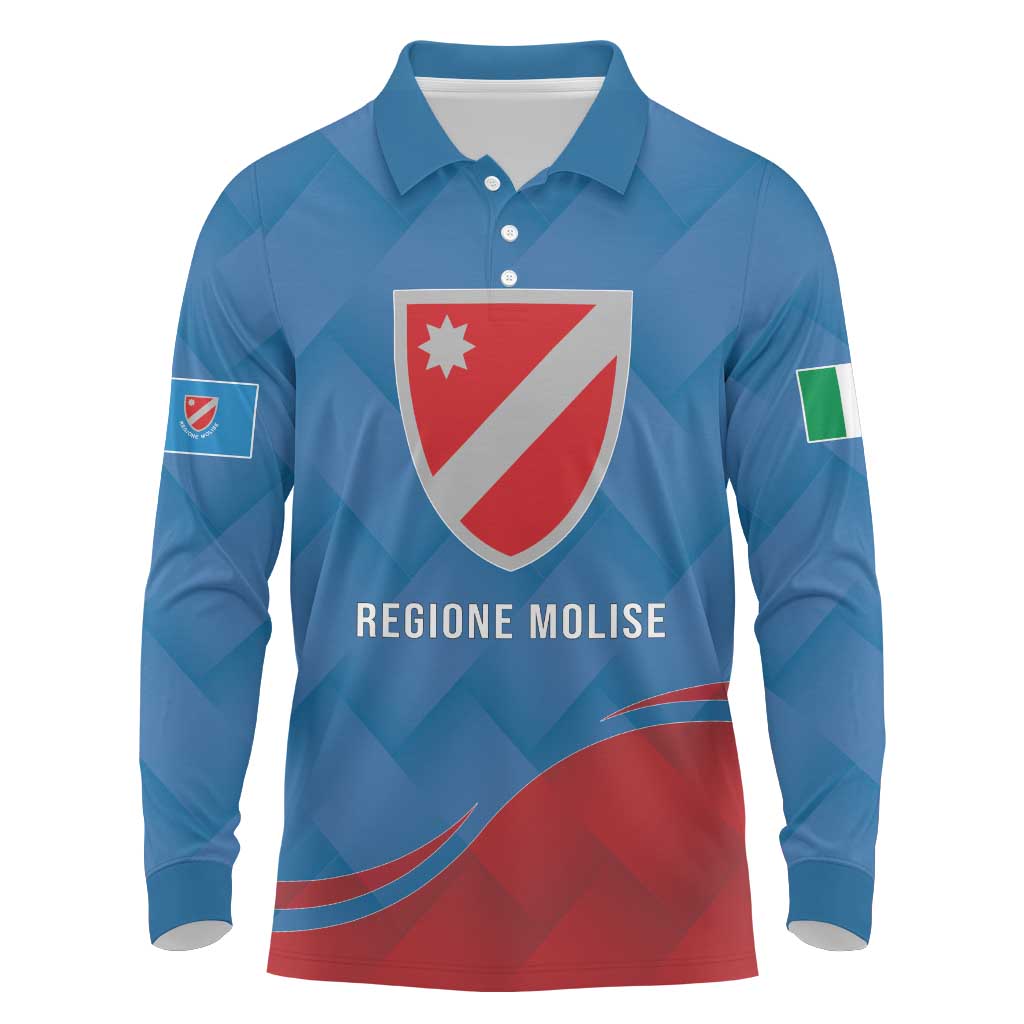 Personalized Italy Molise Long Sleeve Polo Shirt Flag Style LT19