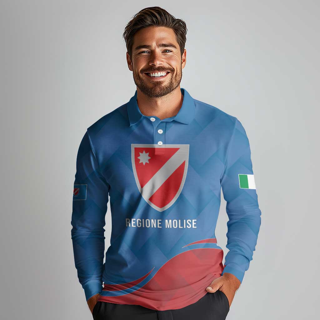 Personalized Italy Molise Long Sleeve Polo Shirt Flag Style LT19