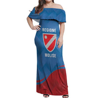 Personalized Italy Molise Off Shoulder Maxi Dress Flag Style LT19