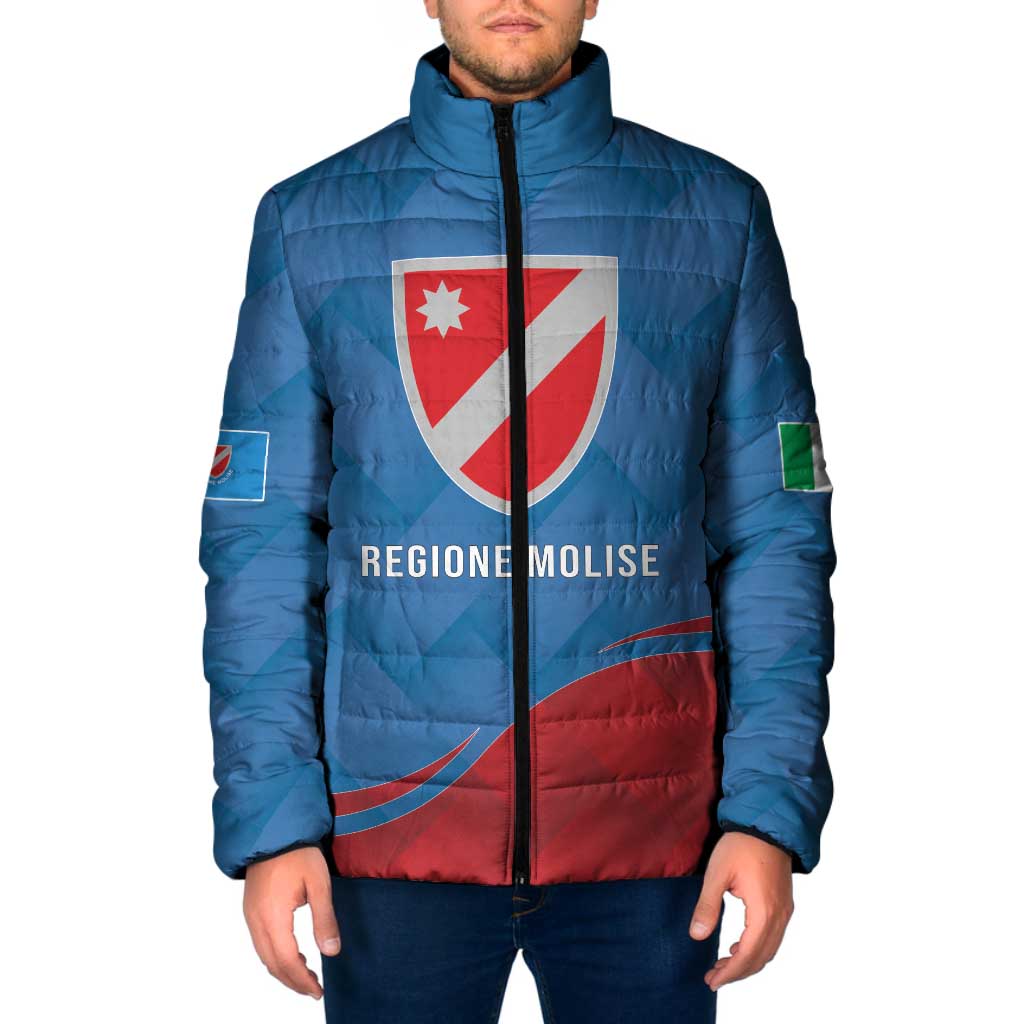 Personalized Italy Molise Padded Jacket Flag Style - Wonder Print Shop