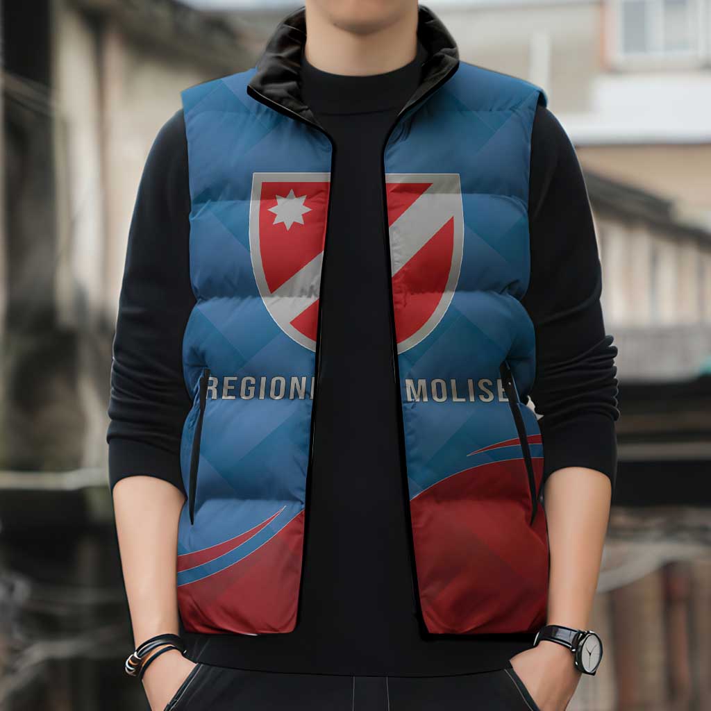 Personalized Italy Molise Sleeveless Puffer Jacket Flag Style - Wonder Print Shop