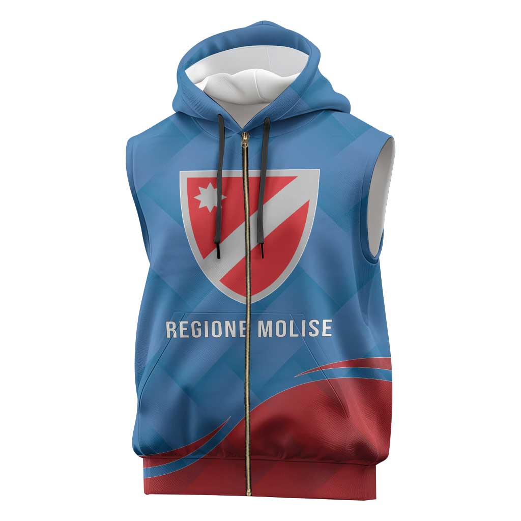 Personalized Italy Molise Sleeveless Zip Hoodie Flag Style - Wonder Print Shop