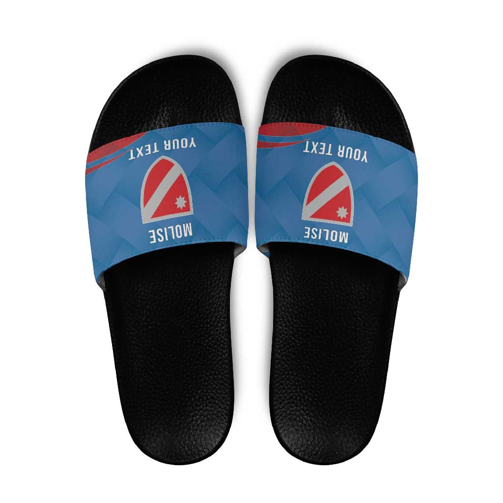 Personalized Italy Molise Slide Sandals Flag Style - Wonder Print Shop