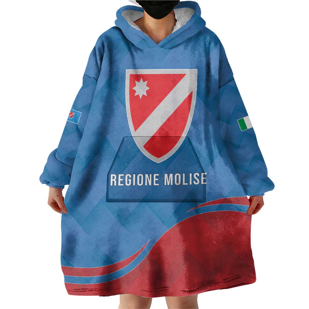 Personalized Italy Molise Wearable Blanket Hoodie Flag Style LT19