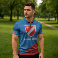 Personalized Italy Molise Zipper Polo Shirt Flag Style - Wonder Print Shop