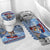 Serbia Christmas Wolf Bathroom Set Vuk Serbian Mascot - Wonder Print Shop