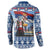 Serbia Christmas Wolf Button Sweatshirt Vuk Serbian Mascot - Wonder Print Shop