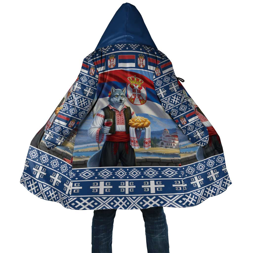 Serbia Christmas Wolf Cloak Vuk Serbian Mascot - Wonder Print Shop