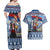 Serbia Christmas Wolf Couples Matching Off Shoulder Maxi Dress and Hawaiian Shirt Vuk Serbian Mascot - Wonder Print Shop