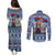 Serbia Christmas Wolf Couples Matching Puletasi and Long Sleeve Button Shirt Vuk Serbian Mascot - Wonder Print Shop