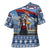 Serbia Christmas Wolf Cross Shoulder Shirt Vuk Serbian Mascot - Wonder Print Shop