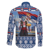 Serbia Christmas Wolf Family Matching Mermaid Dress and Hawaiian Shirt Vuk Serbian Mascot - Wonder Print Shop