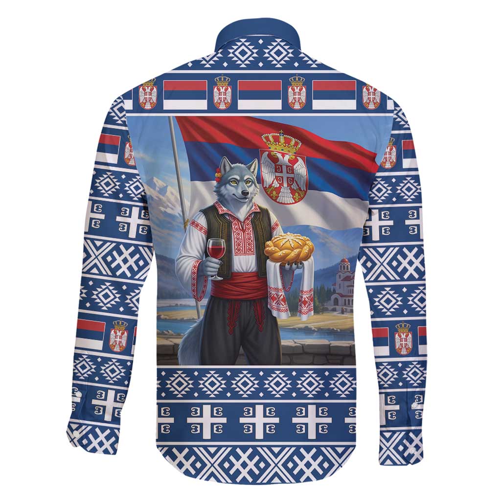 Serbia Christmas Wolf Family Matching Puletasi and Hawaiian Shirt Vuk Serbian Mascot - Wonder Print Shop