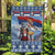 Serbia Christmas Wolf Garden Flag Vuk Serbian Mascot - Wonder Print Shop