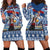 Serbia Christmas Wolf Hoodie Dress Vuk Serbian Mascot - Wonder Print Shop