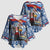 Serbia Christmas Wolf Kimono Sleeve Blouse Vuk Serbian Mascot - Wonder Print Shop