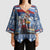 Serbia Christmas Wolf Kimono Sleeve Blouse Vuk Serbian Mascot - Wonder Print Shop