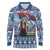 Serbia Christmas Wolf Long Sleeve Polo Shirt Vuk Serbian Mascot - Wonder Print Shop