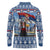 Serbia Christmas Wolf Long Sleeve Polo Shirt Vuk Serbian Mascot - Wonder Print Shop