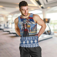 Serbia Christmas Wolf Men Tank Top Vuk Serbian Mascot - Wonder Print Shop