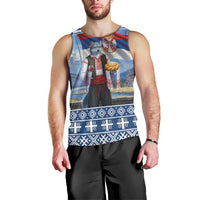 Serbia Christmas Wolf Men Tank Top Vuk Serbian Mascot - Wonder Print Shop