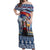 Serbia Christmas Wolf Off Shoulder Maxi Dress Vuk Serbian Mascot - Wonder Print Shop