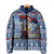 Serbia Christmas Wolf Padded Jacket Vuk Serbian Mascot - Wonder Print Shop
