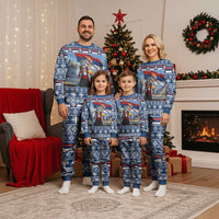 Serbia Christmas Wolf Christmas Pajama Set Vuk Serbian Mascot - Wonder Print Shop