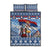 Serbia Christmas Wolf Quilt Bed Set Vuk Serbian Mascot - Wonder Print Shop