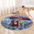 Serbia Christmas Wolf Round Carpet Vuk Serbian Mascot - Wonder Print Shop