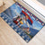 Serbia Christmas Wolf Rubber Doormat Vuk Serbian Mascot - Wonder Print Shop