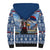 Serbia Christmas Wolf Sherpa Hoodie Vuk Serbian Mascot - Wonder Print Shop