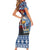 Serbia Christmas Wolf Short Sleeve Bodycon Dress Vuk Serbian Mascot - Wonder Print Shop