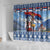 Serbia Christmas Wolf Shower Curtain Vuk Serbian Mascot - Wonder Print Shop