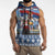 Serbia Christmas Wolf Sleeveless Hoodie Vuk Serbian Mascot - Wonder Print Shop