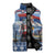 Serbia Christmas Wolf Sleeveless Puffer Jacket Vuk Serbian Mascot - Wonder Print Shop
