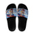 Serbia Christmas Wolf Slide Sandals Vuk Serbian Mascot - Wonder Print Shop