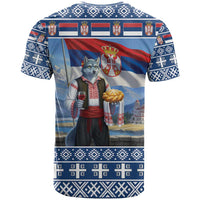 Serbia Christmas Wolf T Shirt Vuk Serbian Mascot - Wonder Print Shop